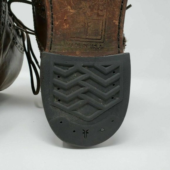 Frye Arkansas Brogue Wingtip Boots 8.5D Made in US - Picture 6 of 8